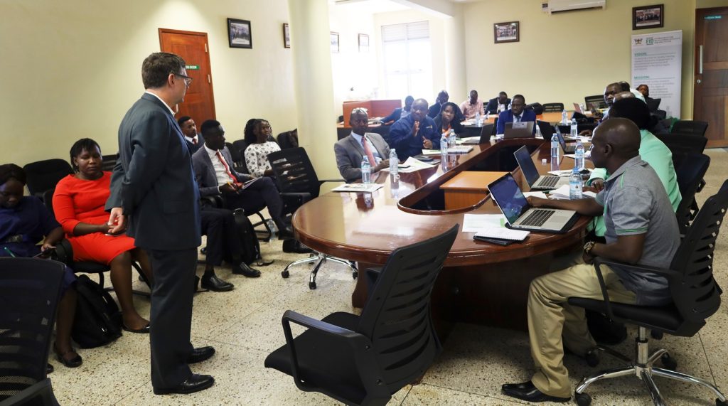 Dr. David Fuente facilitating the training at the EfD Mak Conference Room, Makerere University.