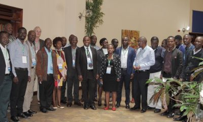 The PI COHESA Uganda, Prof. Clovice Kankya (Centre in tie) with participants at the national strategic workshop convened from 25th to 26th April, 2023 at Imperial Royale Hotel in Kampala.