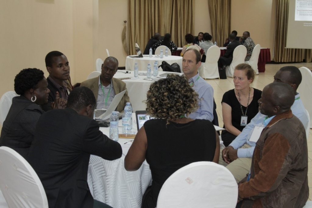 Participants engage in a group discussion.