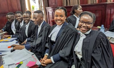The Respondents Team during the 9th Clinical Legal Education (CLE) Moot Court Competition held on the 20th April 2023 at the High Court, Kampala Uganda. They emerged winners of the competition.