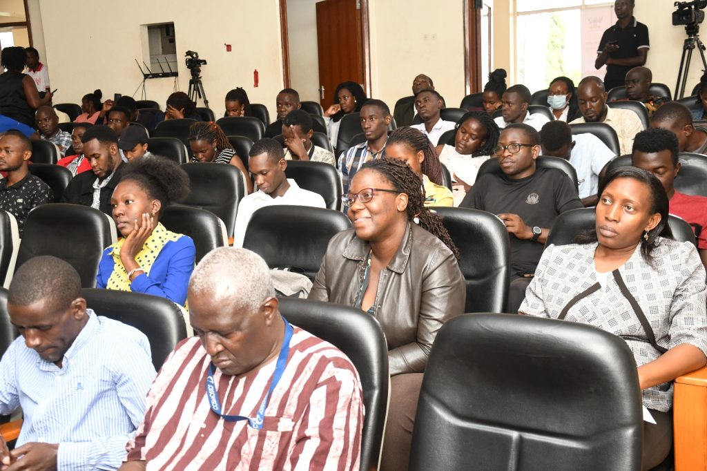 Participants following proceedings of the event. School of Food Technology, Nutrition and Bioengineering Conference Hall, CAES, Makerere University, Kampala Uganda.