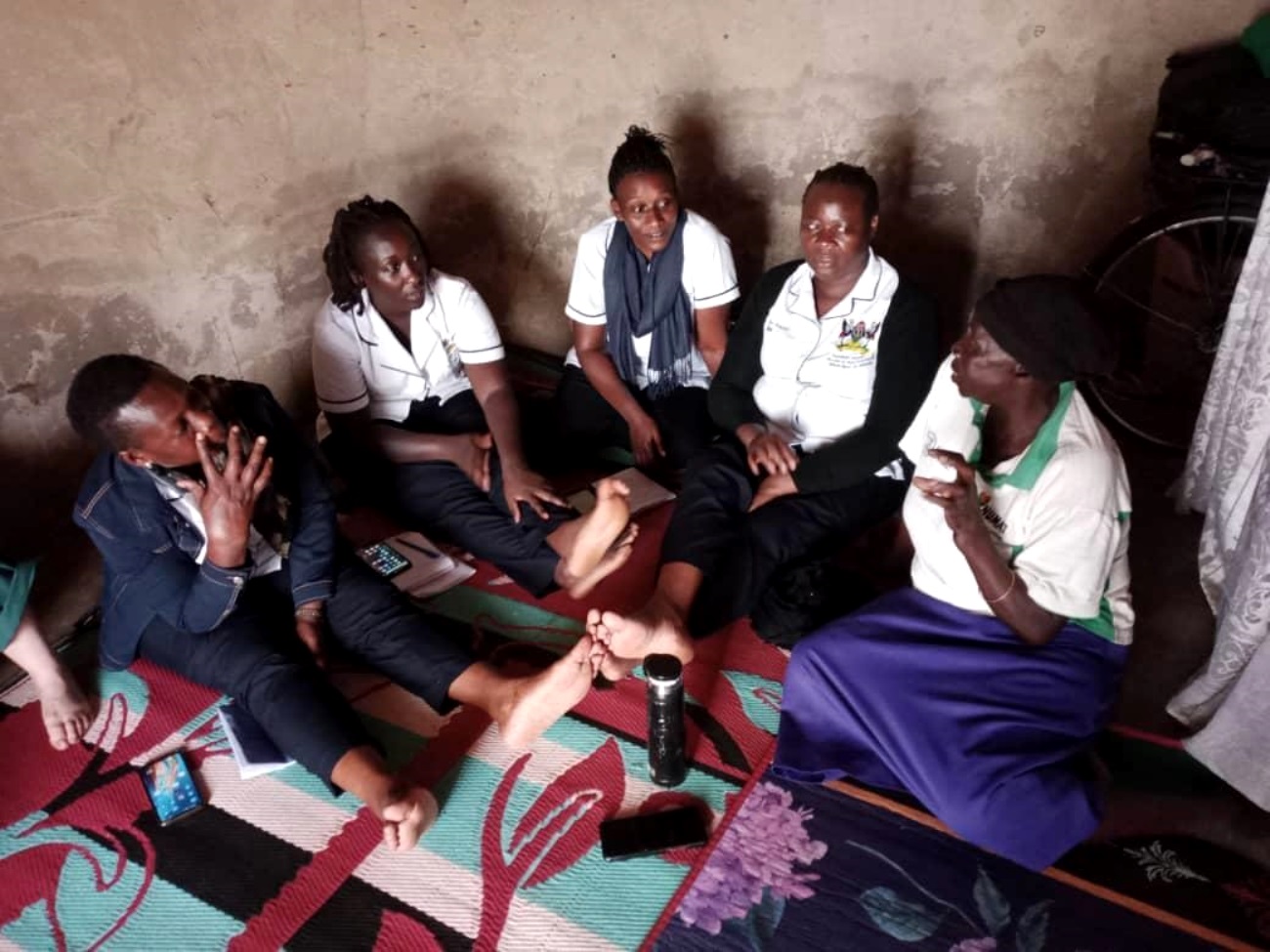 Master of Nursing students during community placement at the Atiak Birthing Facility, Northern Uganda. Photo: School of Health Sciences Annual Report 2022