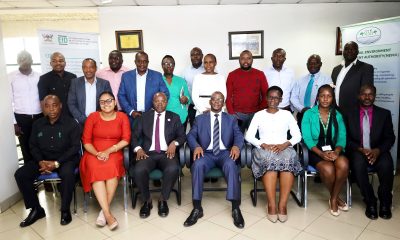 Participants pose for a group photo after the meeting on 7th June 2023 at the NEMA Head Office in Kampala. Makerere University, Kampala Uganda.