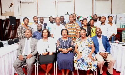 Seated Left to Right: Dr. David Kabugo, Dr. Dorothy Sebbowa, Dr. Harriet M. Nabushawo, Dr. Harriet Najjemba and Dr. Twine Bananuka with other officials at the research dissemination on 7th July 2023 in the AVU Conference Room, CEES. Makerere University, Kampala Uganda, East Africa.