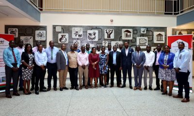 Trainees that attended the post-training evaluation workshop for the Public Investment Management (PIM) Centre of Excellence on 13th July 2023 pose for a group photo. Yusuf Lule Central Teaching Facility, Makerere University, Kampala Uganda. East Africa.