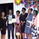 The Awards ceremony was presided over by the Minister of State for Fisheries, Hon. Hellen Adoa (5th R) with the NutriFish Project team led by Dr. Jackson Efitre (3rd Left) at the Award ceremony on 30th June 2023. Nutrifish Project, College of Natural Sciences (CoNAS), Makerere University, Kampala Uganda. Fairway Hotel.