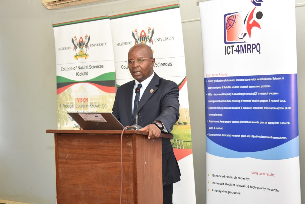 Prof. Edward Bbaale, Director, DRGT at Makerere University commended the project as a great initiative that will strengthen research and graduate training at the University.