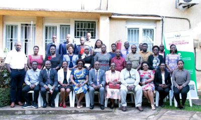 Officials pose for a group photo with participants in CARTA's Academic, Professional, and Administrative Staff (APAS) workshop hosted from 17th to 21st July 2023 by the Makerere University School of Public Health (MakSPH). Kampala Uganda, East Africa.