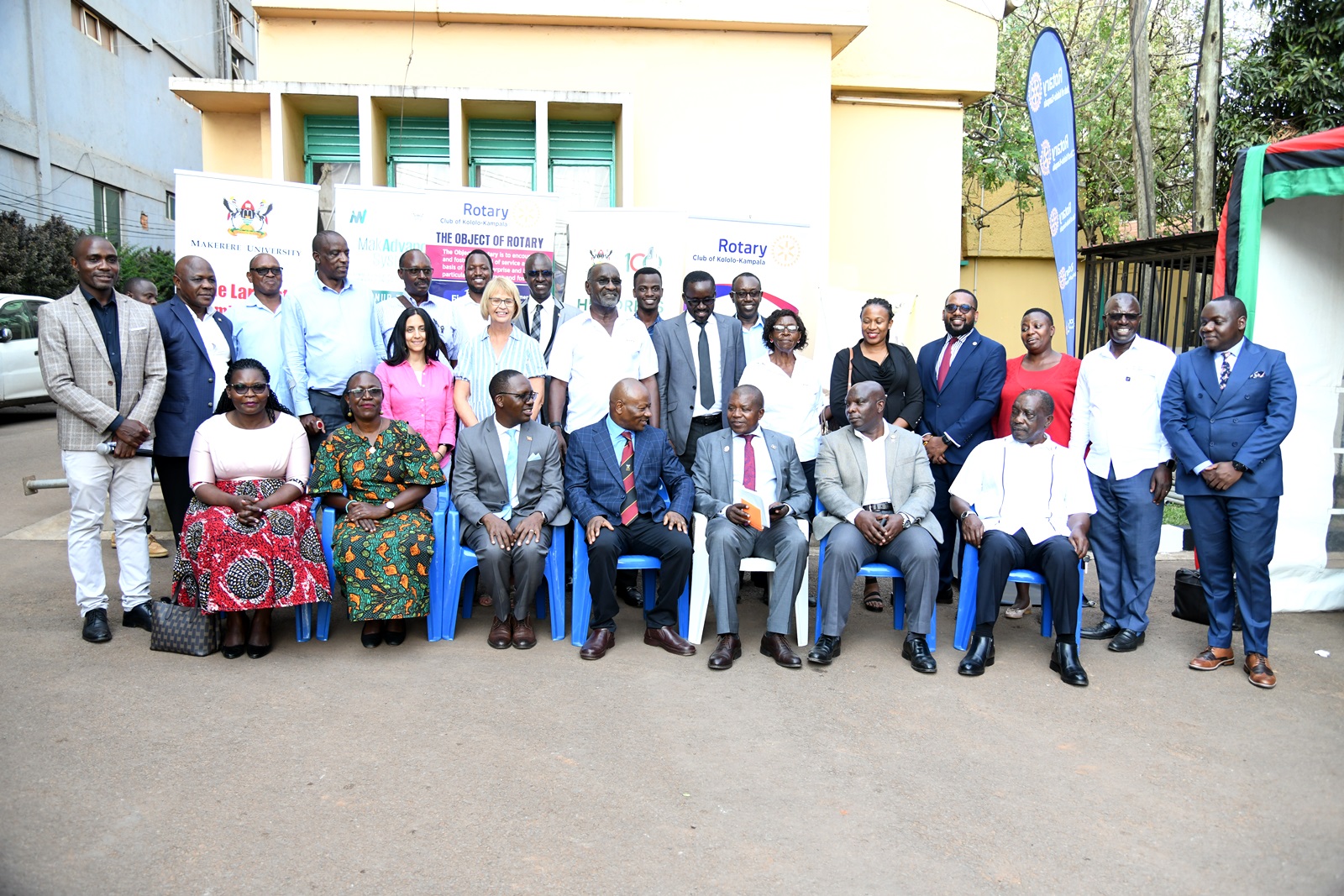 The Partners pose for a group photo after the launch of the Hearing Clinic and Temporal Bone Laboratory on 15th August 2023 at the Makerere University Hospital. Kampala Uganda, East Africa.