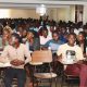 A Section of Freshers that attended the orientation ceremony in the Big Lab 2, Block B, College of Computing and Information Sciences (CoCIS), Makerere University. Kampala Uganda.