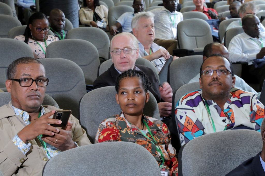 Some of the participants follow proceedings during the opening ceremony of the Joint African-Nordic Conference in Mathematics. Yusuf Lule Central Teaching Facility, Makerere University, Kampala Uganda.