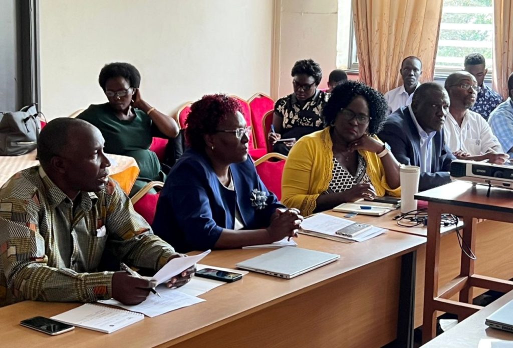 Left to Right: Prof. Robert Tweyongyere, Dean SVAR, Assoc. Prof. Jesca L Nakavuma, Dr. Claire M. Mugasa, Dean SBLS, Dr. David Kahwa and Dr. John Walakira. College of Veterinary Medicine, Animal Resources and Biosecurity (CoVAB), Makerere University, Kampala Uganda, East Africa.