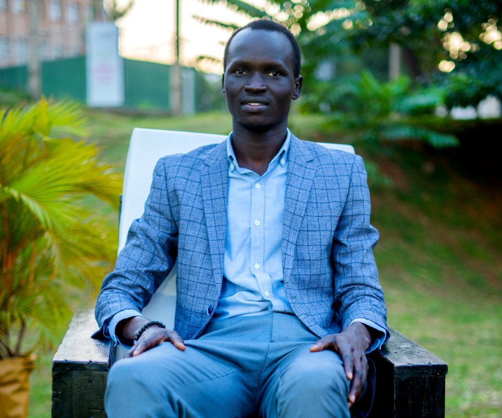 Hon. Moses Jok Aluong, Minister of International Students Affairs in the 89th Students’ Guild. JNLC Gardens, Makerere University. Kampala Uganda East Africa.
