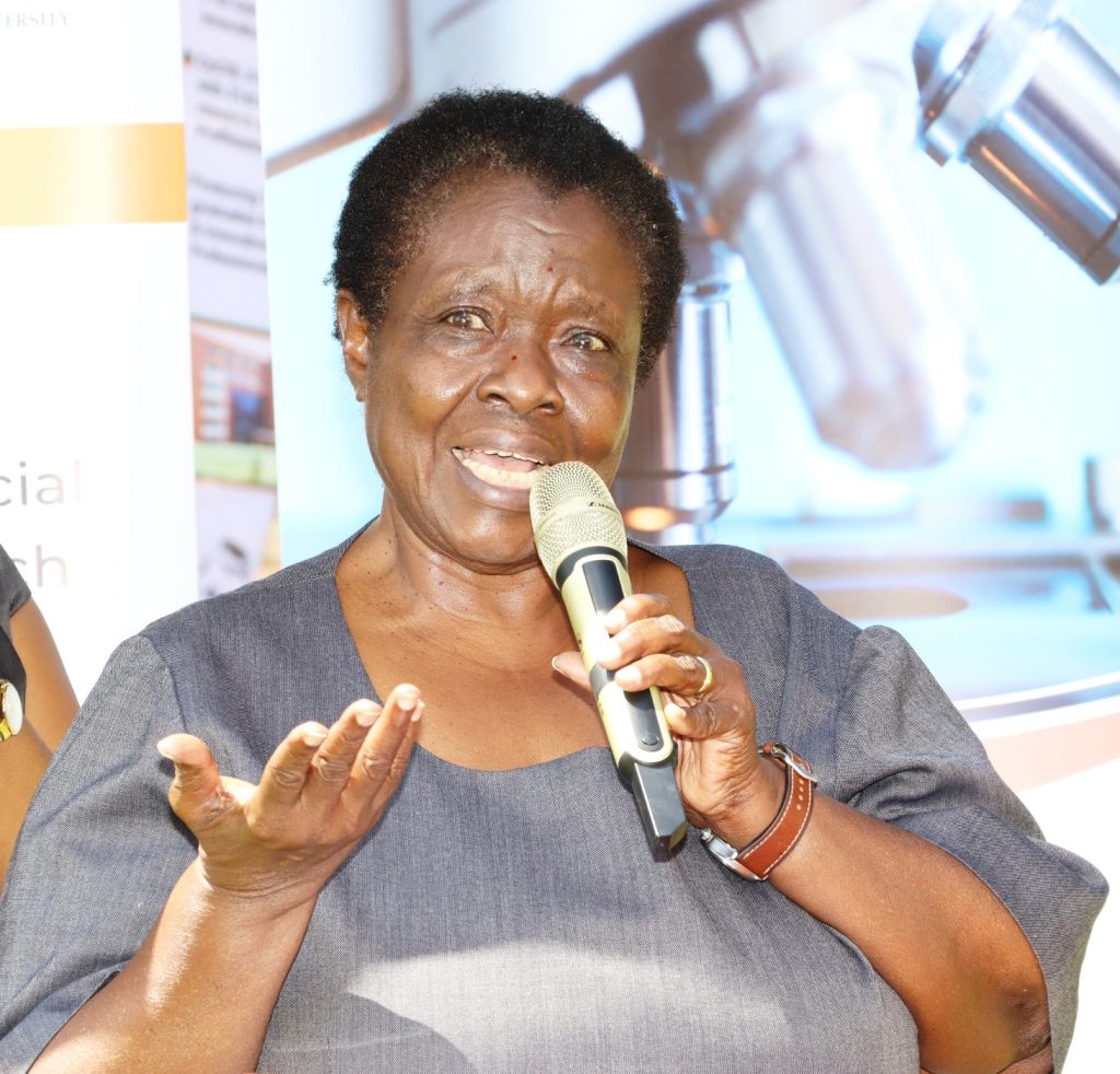 . Mrs. Elizabeth Gabona, Deputy Vice Chairperson Education Service Commission makes her remarks. College of Computing and Information Sciences (CoCIS), Makerere University, Kampala Uganda, East Africa.