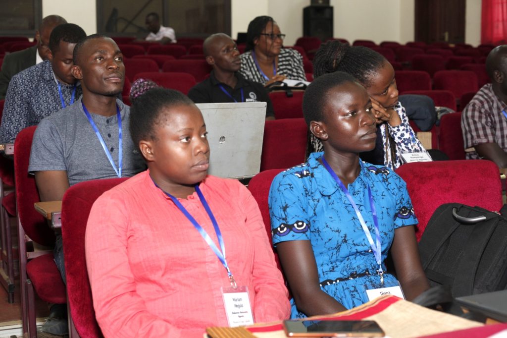 Participants following the proceedings of the workshop. College of Engineering, Design, Art and Technology (CEDAT), Conference Hall, Makerere University, Kampala Uganda, East Africa.