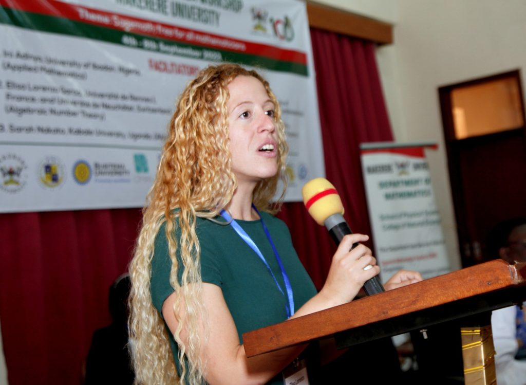 Prof. Elisha Lorenzo Garcia from Switzerland and an ardent supporter of the initiative called for more women participation in the development of Mathematics. College of Engineering, Design, Art and Technology (CEDAT), Conference Hall, Makerere University, Kampala Uganda, East Africa.