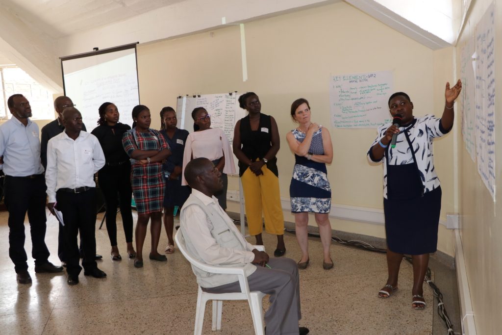 Group work presentations by participants. Centre for Biosecurity and Global Health, College of Veterinary Medicine, Animal Resources and Biosecurity (CoVAB), Makerere University, Kampala Uganda. East Africa.