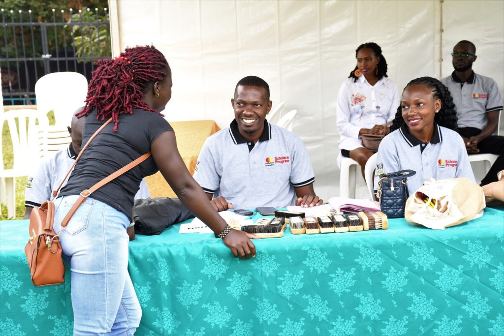 Some of the exhibitors during the event. Mastercard Foundation Scholars Program Annual Community Open Day, 2nd September 2023, Freedom Square, Makerere University, Kampala Uganda, East Africa.