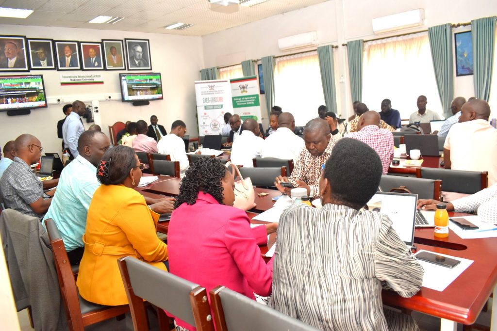 CAES staff at the launch ceremony held in the Conference Hall at the School of Agricultural Sciences. Makerere University, Kampala Uganda, East Africa.