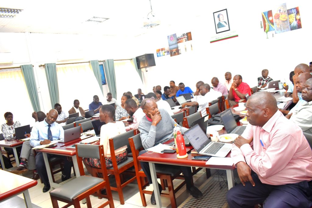 CAES staff and students that participated in the launch of the System. Makerere University, Kampala Uganda, East Africa.