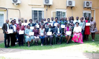 Trainees and Facilitators in a group photo after the Training of Trainers (ToT) Academic, Professional and Administrative staff -APAS course. Makerere University School of Public Health, Plot 28 House 30, Upper Kololo Terrace, Kampala Uganda, East Africa.