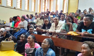 Enthusiastic participants follow proceedings during the Love Binti Women Empowerment Project's October-December intake orientation ceremony held on 30th September 2023 at the College of Education and External Studies (CEES), Makerere University. Kampala Uganda, East Africa.