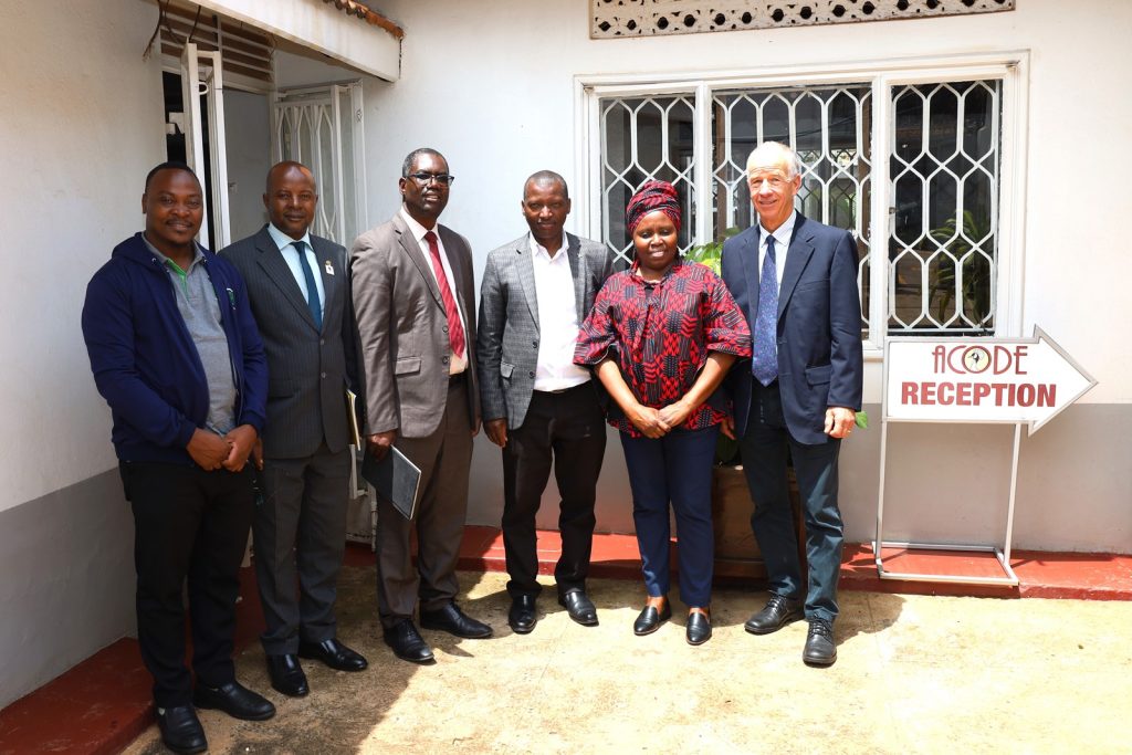 The evaluation panel in a group photo after interacting with the Deputy Director ACODE, Onesmus Mugyenyi at his office. Kampala Uganda, East Africa.
