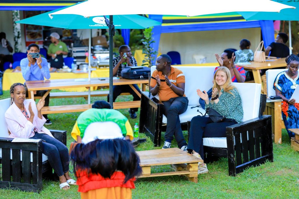 Part of the audience that attended the Ekyooto applauds the dance by the Department of Performing Arts and Film (PAF). Julius Nyerere Leadership Centre (JNLC), Plot 111, Pool Road, Makerere University. Kampala Uganda, East Africa.