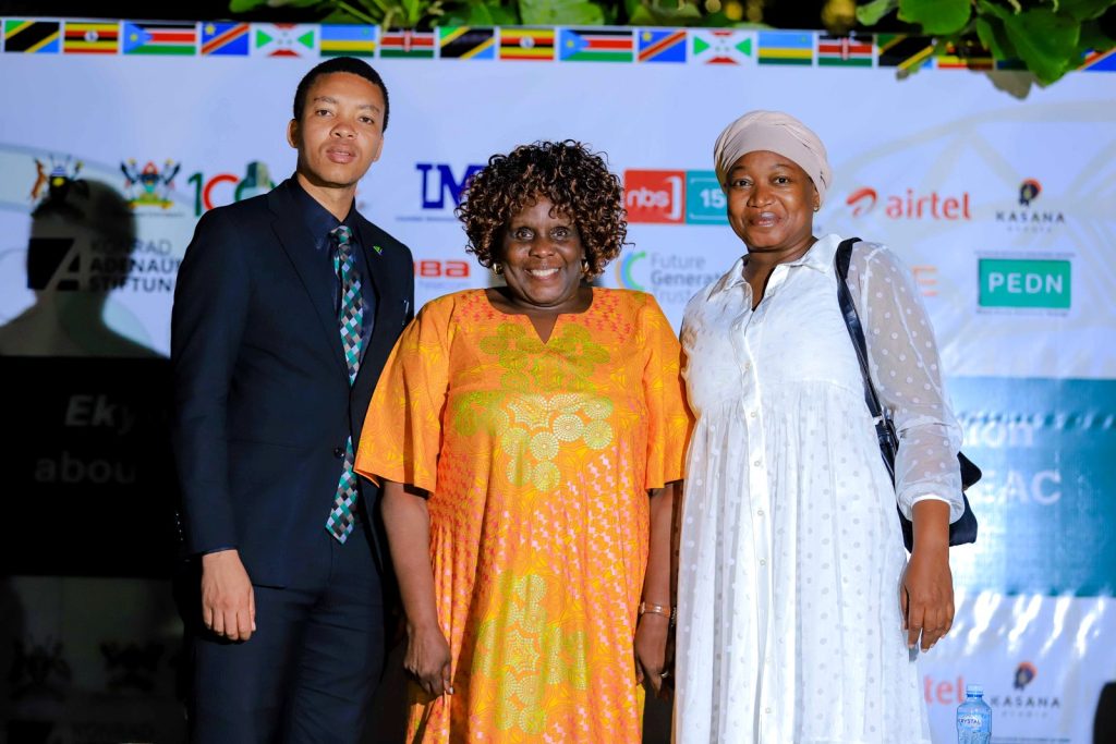 Dr. Nansozi K. Muwanga (Centre) enjoys a photo moment with Ms. Bhoke Wankyo Nyerere (Right) and Mr. Joram Nkumbi (Left). Julius Nyerere Leadership Centre (JNLC), Plot 111, Pool Road, Makerere University. Kampala Uganda, East Africa.