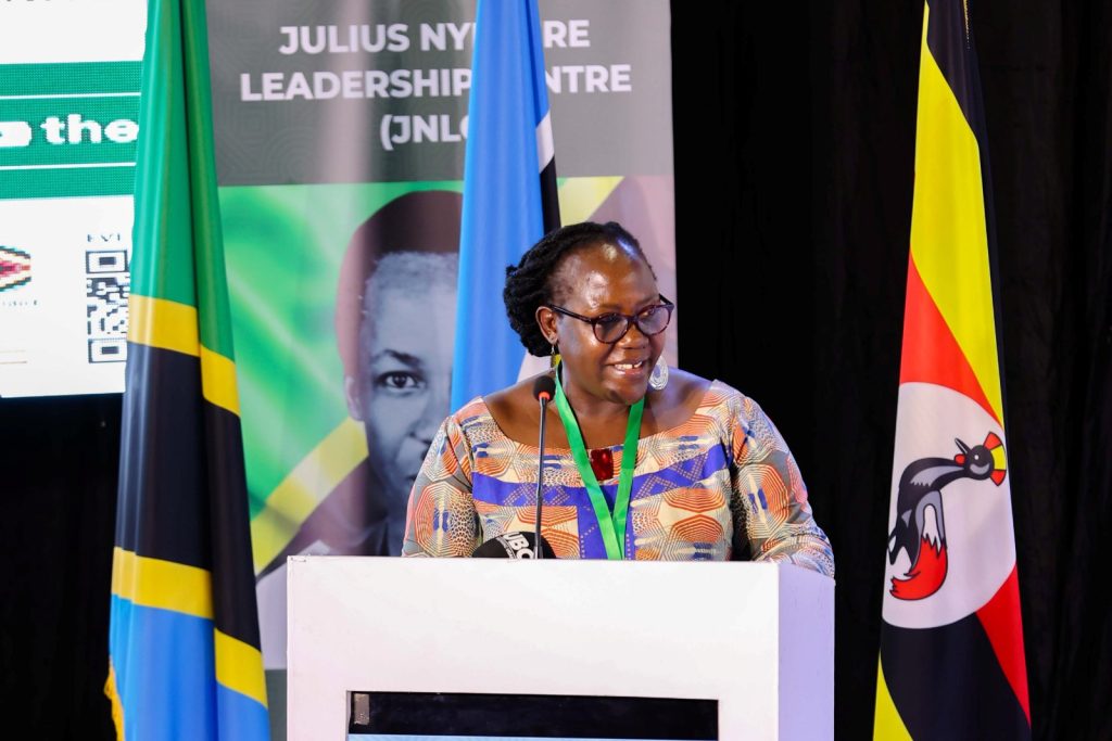 The Principal of the College of Humanities and Social Sciences (CHUSS) Prof. Josephine Ahikire represented the Vice Chancellor Prof Barnabas Nawangwe. Yusuf Lule Central Teaching Facility Auditorium, Makerere University, Kampala Uganda.