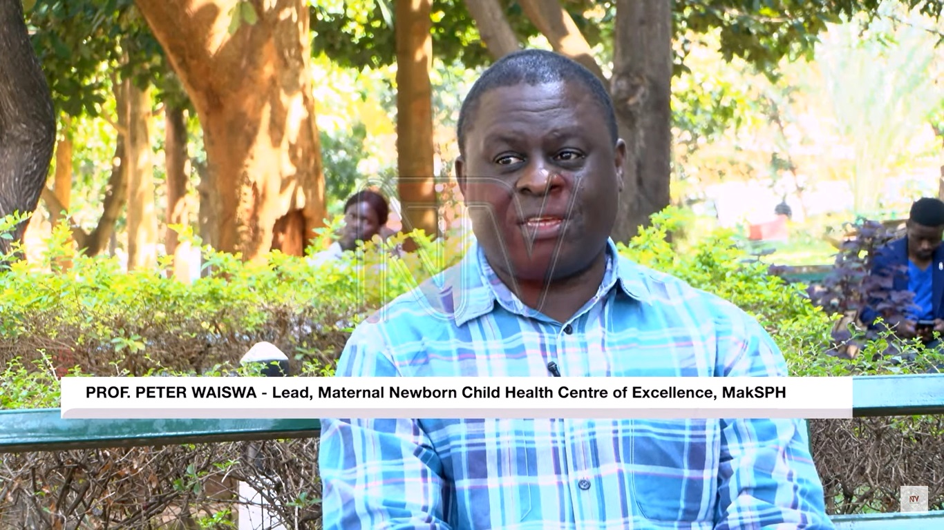 A Screenshot of Prof. Peter Waiswa during his interview with NTV. MNCH e-Post Issue No. 121, MakSPH, Makerere University, Kampala Uganda, East Africa.