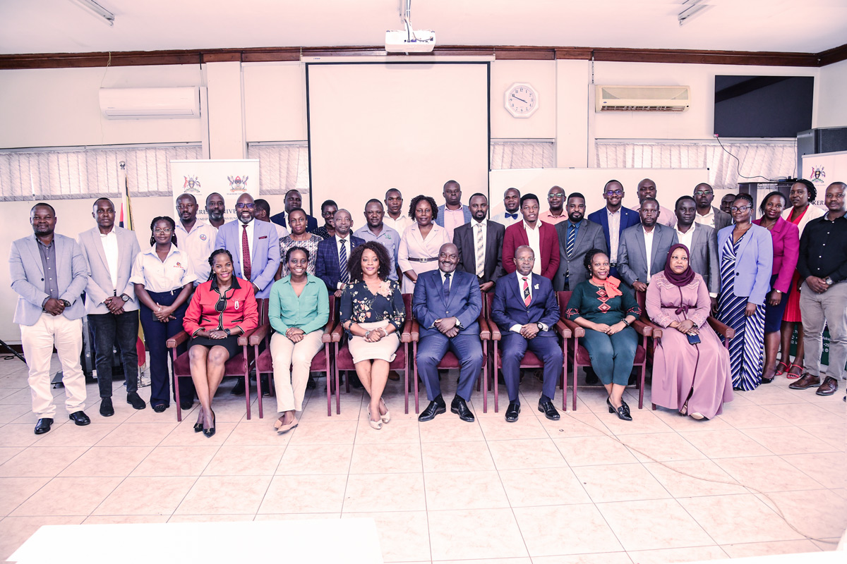 Participants joined in a group photo after the engagement