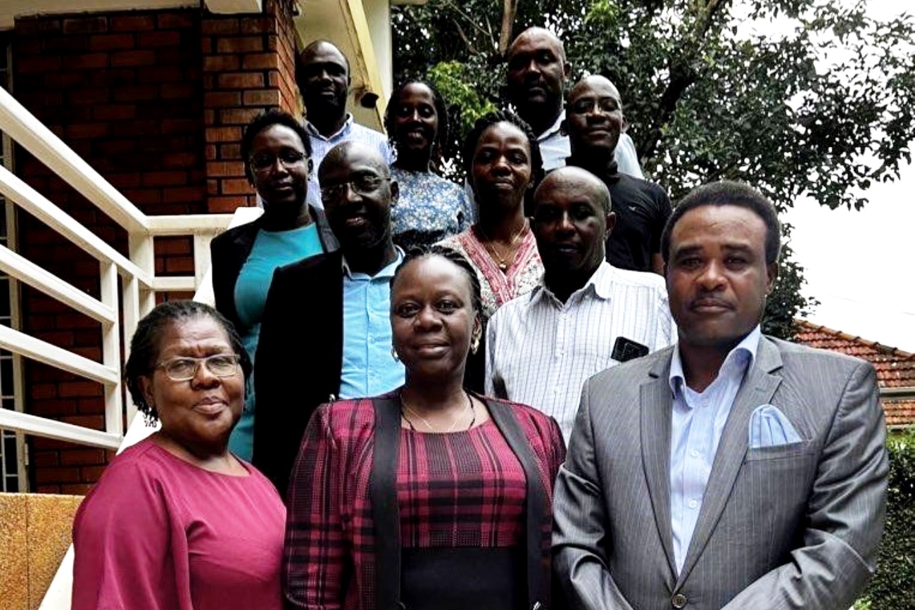 Front Row (Left to Right): The hosts - Dr. Alice Namale and Ms. Evelyn Akello with Commissioner Allan Muruta and representatives from US Centers for Disease Control and Prevention (CDC) and Makerere University School of Public Health (MakSPH) enjoy a photo moment on 5th October 2023. Photo: METS. Plot 20A Kawalya Kaggwa Close, Kololo Kampala Uganda, East Africa.