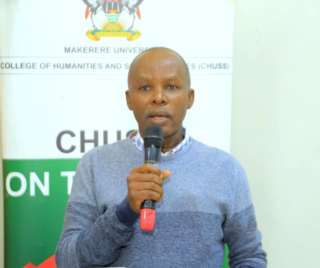 Dr. Levis Mugumya sharing his writing experience. Makerere University Centre of Excellence in Research, Teaching and Learning (CERTL), College of Humanities and Social Sciences (CHUSS) pre-publication workshop, 27th November 2023, Fairway Hotel, Kampala Uganda, East Africa.