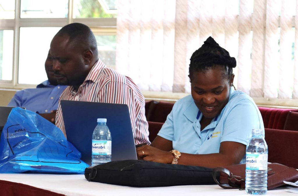 Dr. Julianne Sansa-Otim PI of WIMEA and Smart bee monitoring projects (Right) attended. Accountability Protocols Training, 23rd November 2023, Conference Room, Level 4, Block A, CoCIS, Makerere University, Kampala Uganda, East Africa.