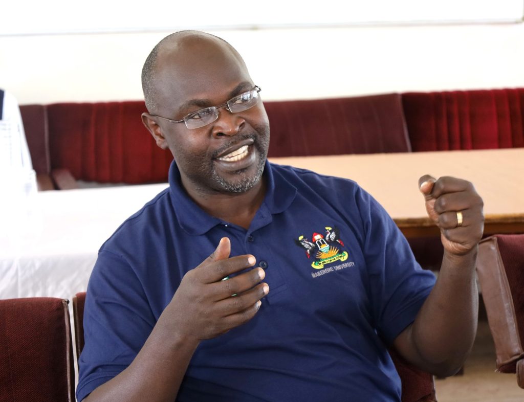 One the PIs Dr. Drake Mirembe contributing during the discussion session. Accountability Protocols Training, 23rd November 2023, Conference Room, Level 4, Block A, CoCIS, Makerere University, Kampala Uganda, East Africa.