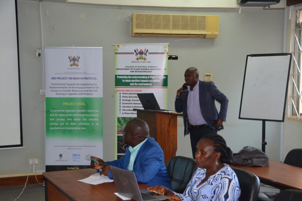 Mr. Daniel Abowe, UNCST ABS Project Officer. ABS Project Inception Workshop, Telepresence Centre, Senate Building, Makerere University, Kampala Uganda, East Africa.