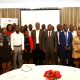 Participants in a group photo after the opening ceremony on 17th November 2023 at the Kampala Sheraton Hotel. Makerere EfD Stakeholders Meeting, Transitioning from Biomass to Clean Energy Sources, 17th November 2023, Kampala Sheraton Hotel, Uganda, East Africa.
