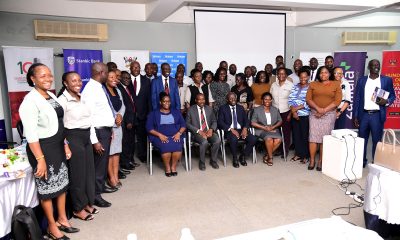 Members of Council and Management join MURBS Trustees, Ambassadors and service providers in a group photo after the presentation of the Scheme's performance for FY 2022/2023 on 24th October 2023. MURBS Presentation of Performance FY 2022/2023, 24th October 2023, Telepresence Centre, Level 2, Senate Building, Makerere University, Kampala Uganda. East Africa.