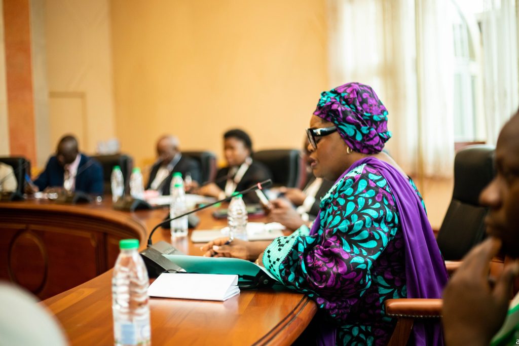 Prof. Theresia Nkuo-Akenji, RUFORUM Board Chair and Vice Chancellor University of Bamenda, Cameroon giving her welcome speech. 19th RUFORUM AGM, Theme: “Transforming Higher Education to Sustainably Feed and Create Prosperity for Africa”, 28th October-2nd November 2023 Vice Chancellors' Forum side-event, Palais de Congrès, Yaoundé, Cameroon, Africa.