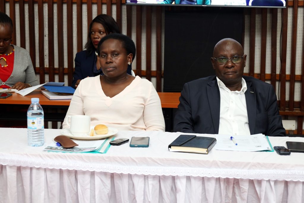 Scholars Dr Allen Nalugwa and Dr John Ssentongo. Mak-RIF Project on translating two resource books into Luganda and Lumasaaba languages following the thematic curriculum of lower primary Dissemination December 2023, AVU Conference Room, Makerere University, Kampala Uganda, East Africa.