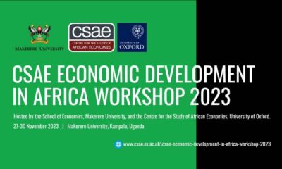 CSAE Economic Development in Africa Workshop 2023, 27th to 30th November 2023, Yusuf Lule Central Teaching Facility Auditorium, Makerere University, Kampala Uganda, East Africa.