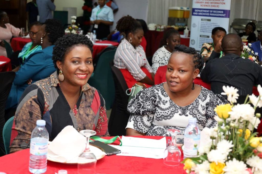 Some of the participants during the luncheon. EASLIS@60 Luncheon, 10th November 2023, Big Lab 2, Block B, College of Computing and Information Sciences (CoCIS), Makerere University, Kampala Uganda, East Africa.