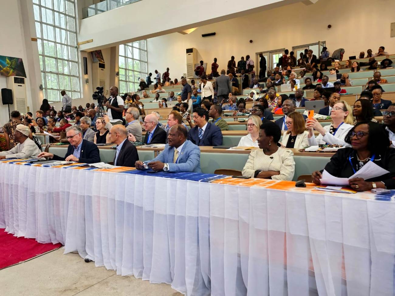 Prof. Barnabas Nawangwe (Front Row Centre) and part of the audience at the Opening Ceremony. ARUA 4th Biennial International Conference Opening Ceremony, 15th November 2023, University of Lagos, Nigeria, West Africa. Photo: Courtesy