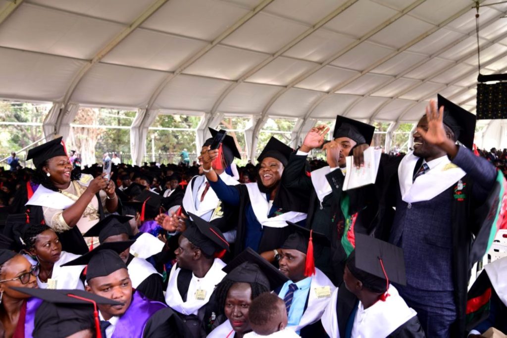 Some of the CoNAS MSc graduates. 74th Graduation Ceremony, Day 1, 29th January 2024, Freedom Square, Makerere University, Kampala Uganda, East Africa.