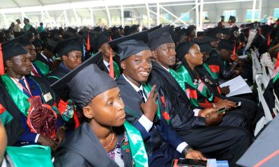 Some of the Bachelors graduates from CAES at the 74th graduation ceremony. 74th Graduation Ceremony, Day 2, 30th January 2024, Collge of Agricultural and Environmental Sciences (CAES), Freedom Square, Makerere University, Kampala Uganda, East Africa.