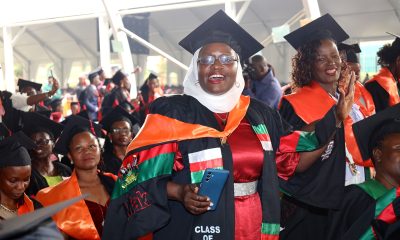 Masters Graduates from CEES on Day 2 of the 74th Graduation Ceremony at Makerere University. 74th Graduation Ceremony, Day 2, College of Education and External Studies (CEES), 30th January 2024, Freedom Square, Makerere University, Kampala Uganda, East Africa.