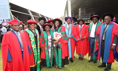 Staff of the School of Business congratulate their colleague Diana Sekiboobo who graduated with a PhD. 74th Graduation Ceremony, Day 3, 31st January 2024, College of Business and Management Sciences (CoBAMS), Freedom Square, Makerere University, Kampala Uganda, East Africa.