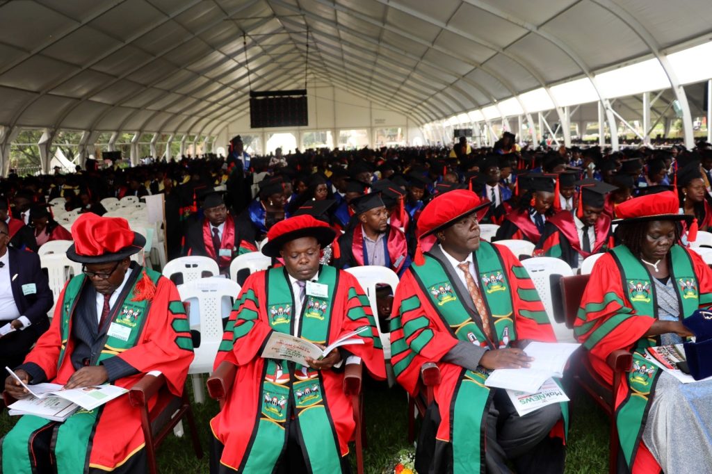 Some of the PhD Graduands on Day 3 of the 74th Graduation Ceremony. 74th Graduation Ceremony, Day 3, 31st January 2024, College of Computing and Information Sciences (CoCIS), Freedom Square, Makerere University, Kampala Uganda, East Africa.