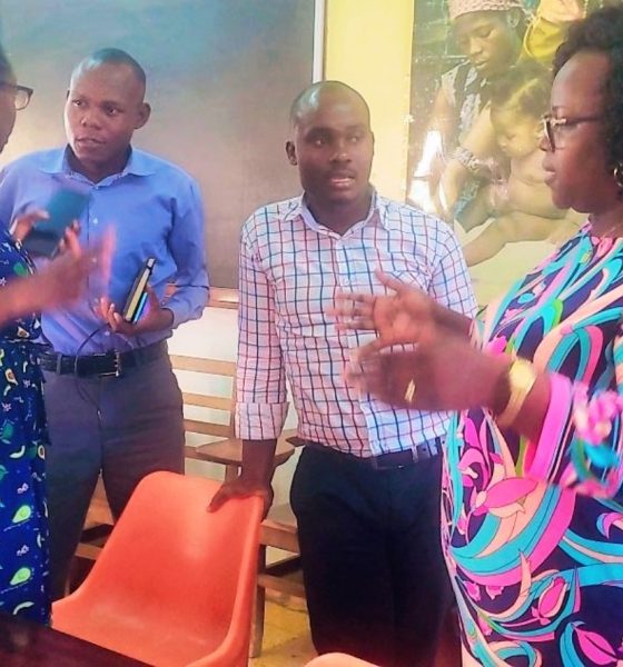 Left to Right: Dr. Esther Nanfuka Kalule, a postdoc fellow on this study; Emma Ikwara, a researcher at CHDC; PhD student Onesmus Kamacooko at CHDC and Dr. Ritah Nakanjako interacting after the colloquium.